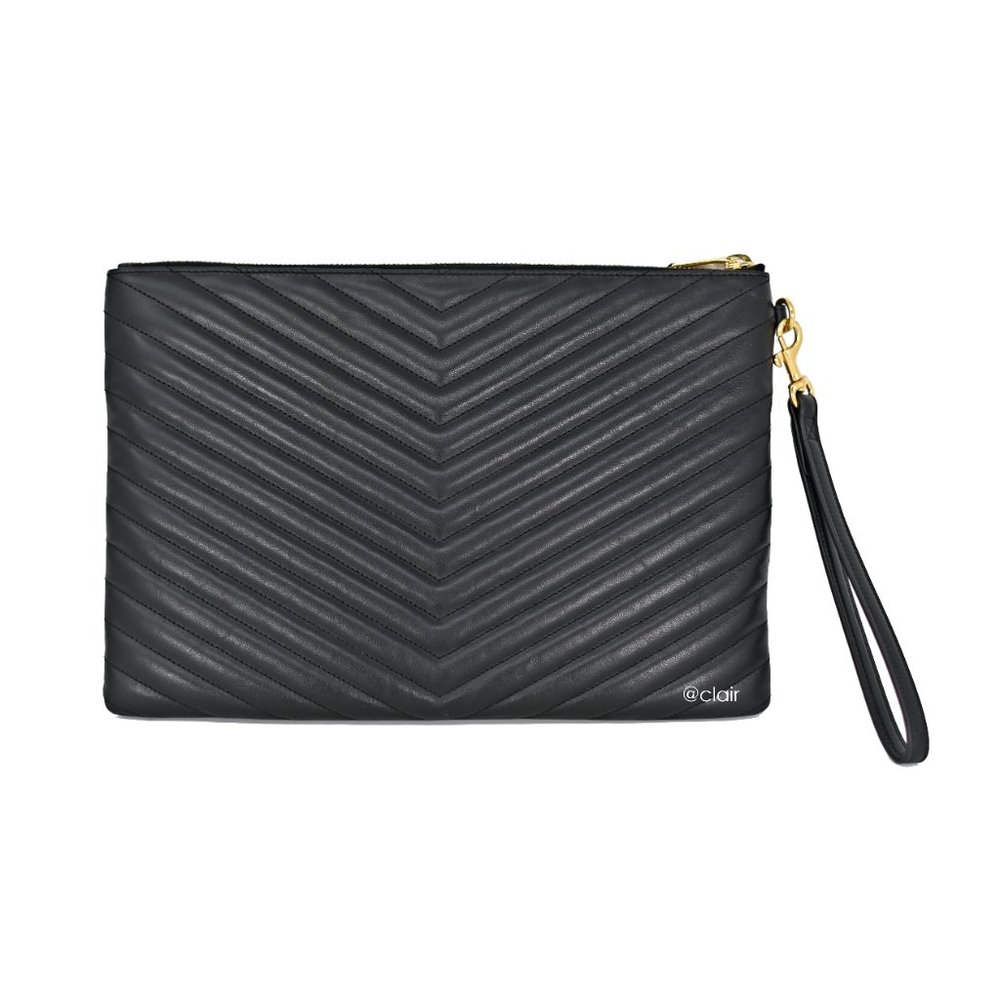 Saint Laurent Large Monogram Leather Pouch - Picture 3 of 8